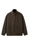 Mango Oversize Jacket In Brown