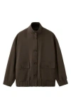 Mango Oversize Jacket In Green