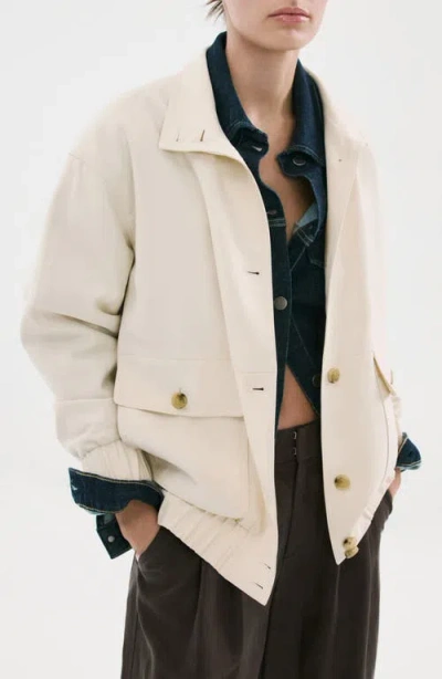 Mango Oversize Jacket In Animal Print