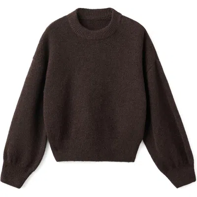 Mango Oversize Knit Sweater In Brown
