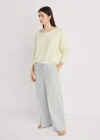 Mango Oversize Knit Sweater Vanilla In Vanilla