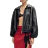 Mango Oversize Leather Jacket