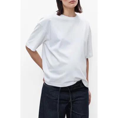 Mango Oversize Maternity Cotton T-shirt In White
