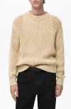 Mango Oversize Openwork Cotton Crewneck Sweater In Beige