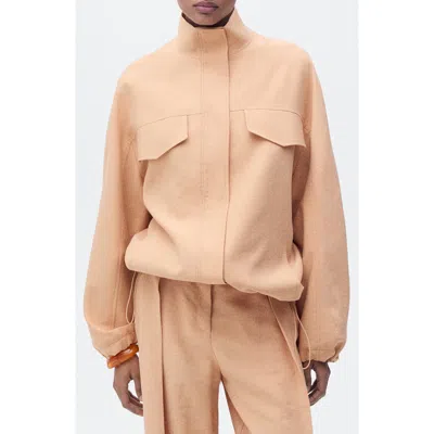 Mango Oversize Stand Collar Jacket