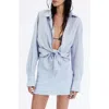 Mango Oversize Stripe Button-up Shirt In Blue