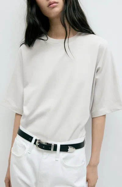 Mango Oversize T-shirt In White