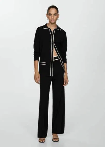 Mango Cardigan In Noir
