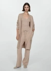Mango Cardigan Maille Oversize In Sable
