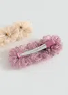 Mango Pack 2 Barrettes Fleurs Sable - Enfants - Taille Unique -  Kids In Multi