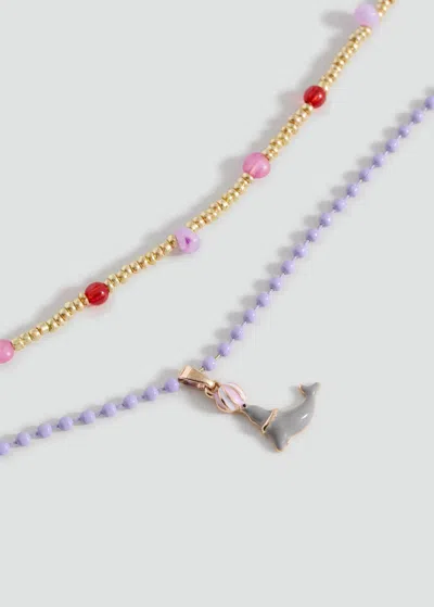 Mango Pack 2 Colliers Combinés Lilas - Enfants - Taille Unique -  Kids In Multi