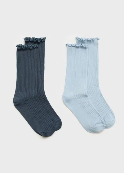 Mango Chaussette Bleu Ciel - Enfants - L -  Kids In Blue