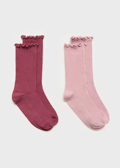 Mango Chaussette Rose - Enfants - M -  Kids In Pink