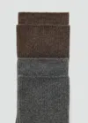 Mango Pack Of 2 Ribbed Cotton Socks Chocolate In Brown