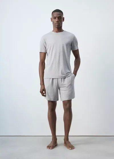 Mango Pack Pyjama À Taille Élastique In Gray