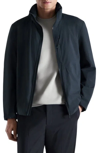 Mango Packable Water Repellent Jacket In Blue