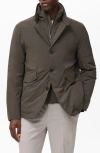 Mango Packable Waterproof Thermolite® Bib Jacket In Brown
