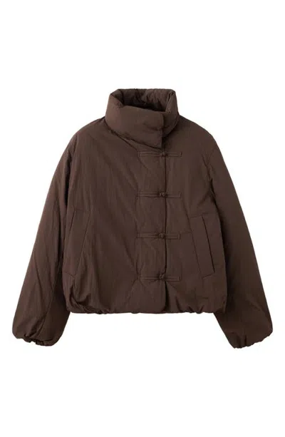 Mango Padded Duffle Coat In Brown