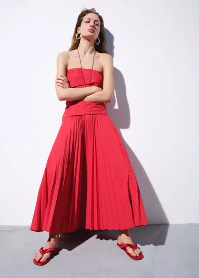Mango Padded Sandal In Red