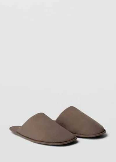 Mango Padded Slippers Brown