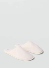 Mango Padded Slippers Ecru