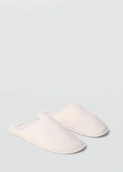 Mango Padded Slippers Ecru