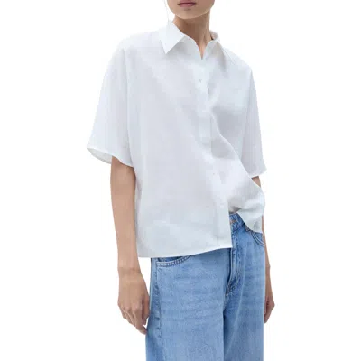 Mango Pai Linen & Cotton Button-up Shirt