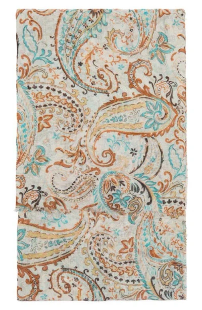 Mango Paisley Scarf In Sand