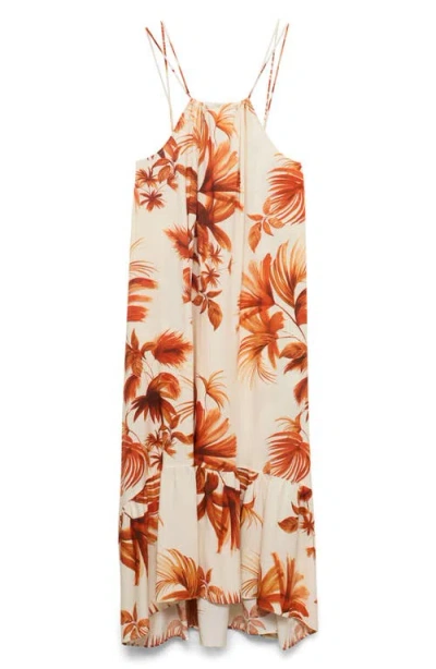 MANGO MANGO PALM HALTER SUNDRESS