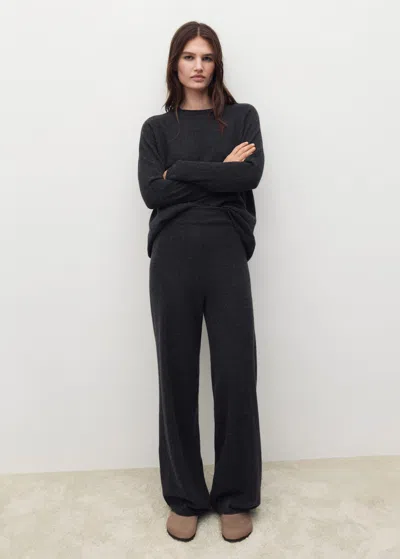 Mango 100% Cashmere Pants In Gray