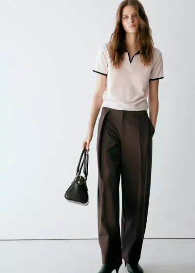 Mango Pantalon Ballon À Pinces In Brown