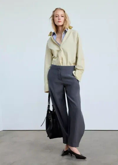 Mango Pantalon Ballon En Modal In Gris Anthracite