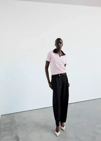 Mango Pantalon Ballon Taille Haute In Bleu Marine Foncé