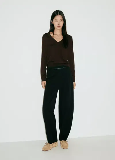 Mango Pantalon Barbelt In Noir