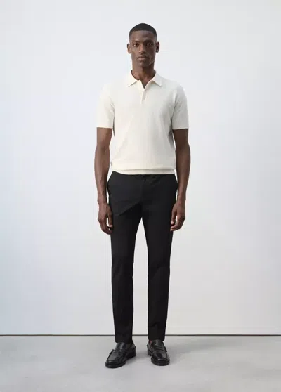 Mango Pantalon Barna Super Slim-fit Chino En Sergé In Animal Print