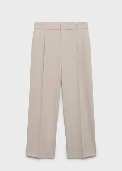 Mango Pantalon Beige - Femme - 44 -