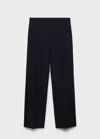 Mango Straight-fit Pleated Trousers Dark Navy In Bleu Marine Foncé