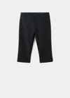 Mango Pantalon Capri Slim In Black