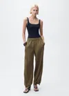 Mango Cargo Trousers With Adjustable Hem Khaki In Kaki