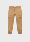 Mango Cotton Cargo Pants In Brown