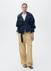 Mango Pantalon Cargo Lin Moutarde - Femme - 42 -  In Moutarde