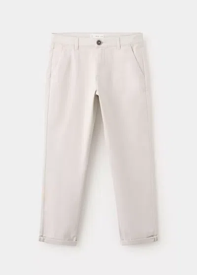Mango Kids' Pantalon Chino Avec Ourlet In Gray