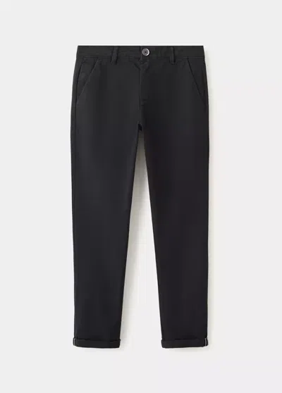 Mango Kids' Pantalon Chino Avec Ourlet In Noir