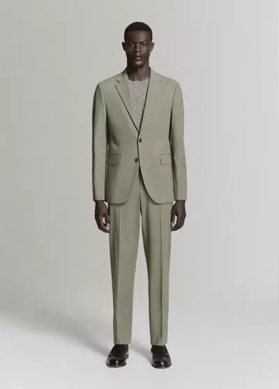 Mango Pantalon Costume Milán Slim-fit In Green