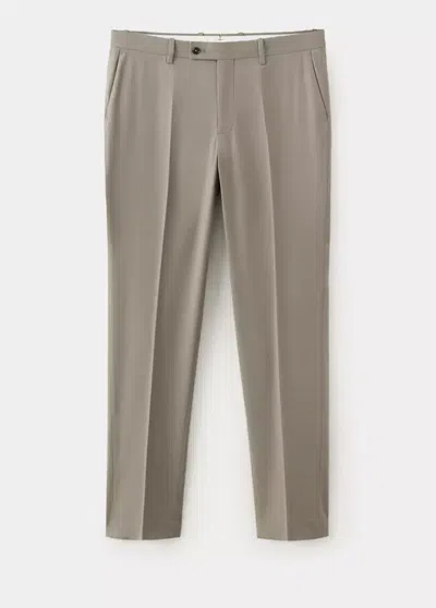 Mango Pantalon Costume Milán Slim-fit In Gris Vison