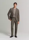 Mango Turin 100% Wool Suit Pants In Medium Brown