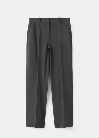Mango Pantalon De Costume Fines Rayures In Gray