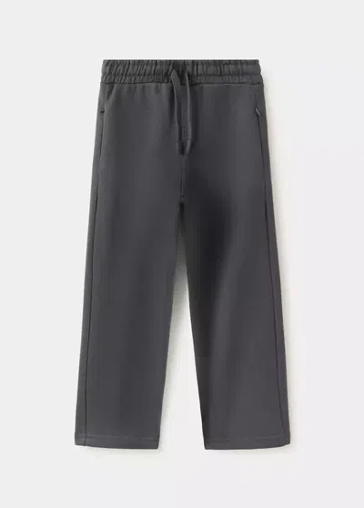 Mango Kids' Pantalon De Jogging Wideleg In Blue