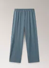 Mango Plain Cotton Pajamas In Blue