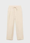 Mango Straight Suit Trousers Beige